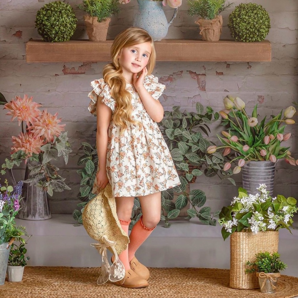Sz 8 The Paper Doll/Willow Wears Pink “Botanical Collection” dress NWT